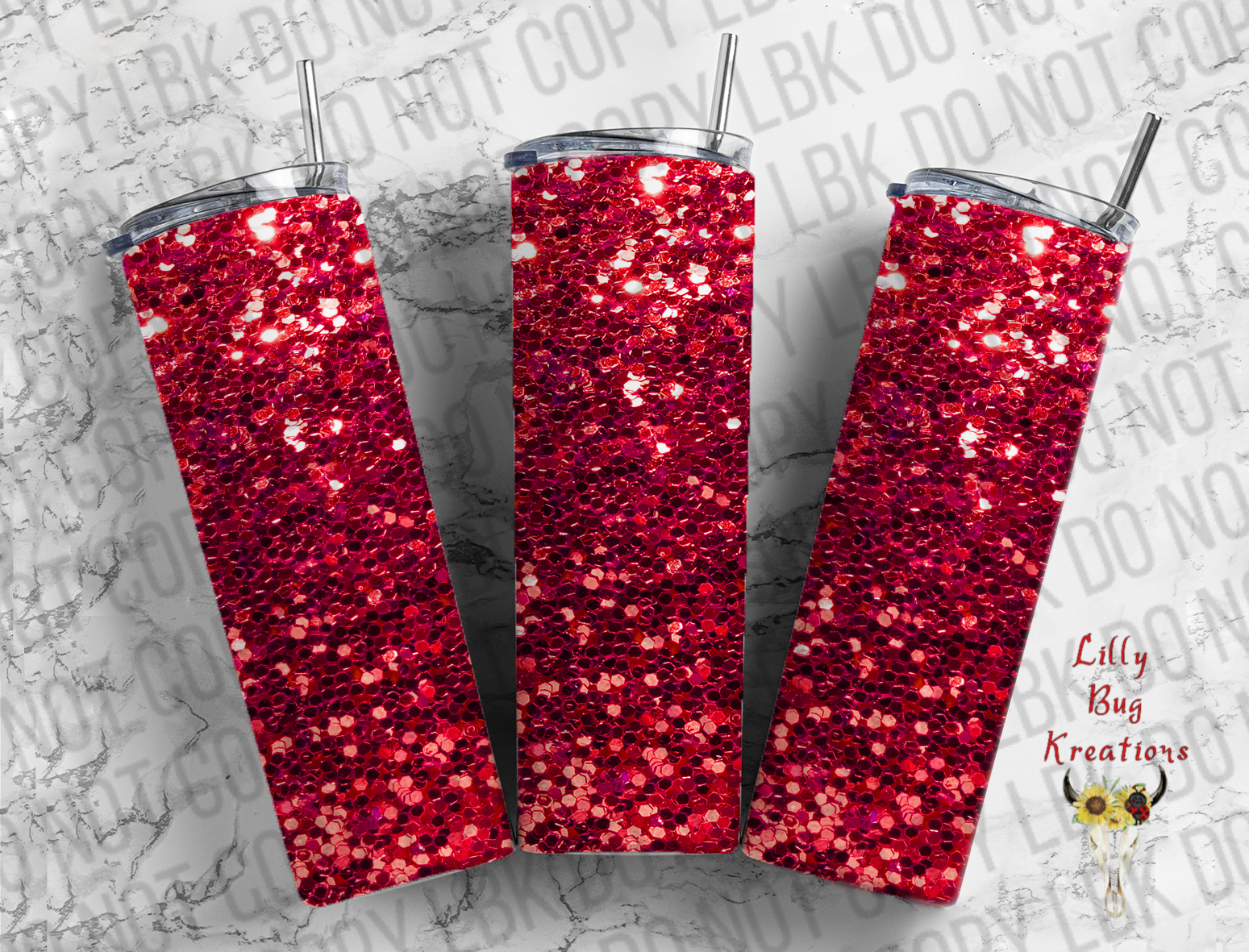 Red Chunky Glitter