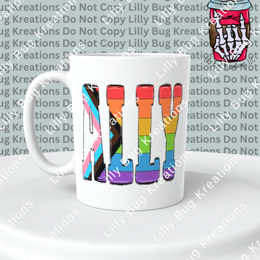 Ally  Progressive Pride Flag Mug