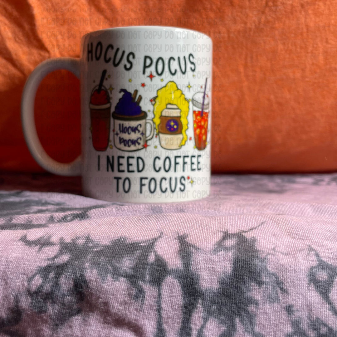 I Need Coffee To Focus Coffee Mug